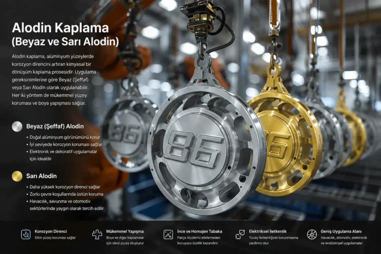 Alodin Kaplama (Beyaz ve Sarı Alodin) prosesini başarıyla devreye aldık.