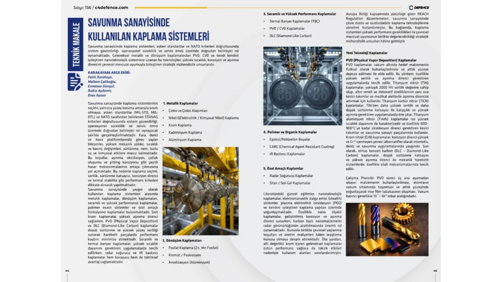C4Defence dergisinin 156. sayısında, Karakaya 86 Ar-Ge ekibi olarak teknik makalemizle yer aldık